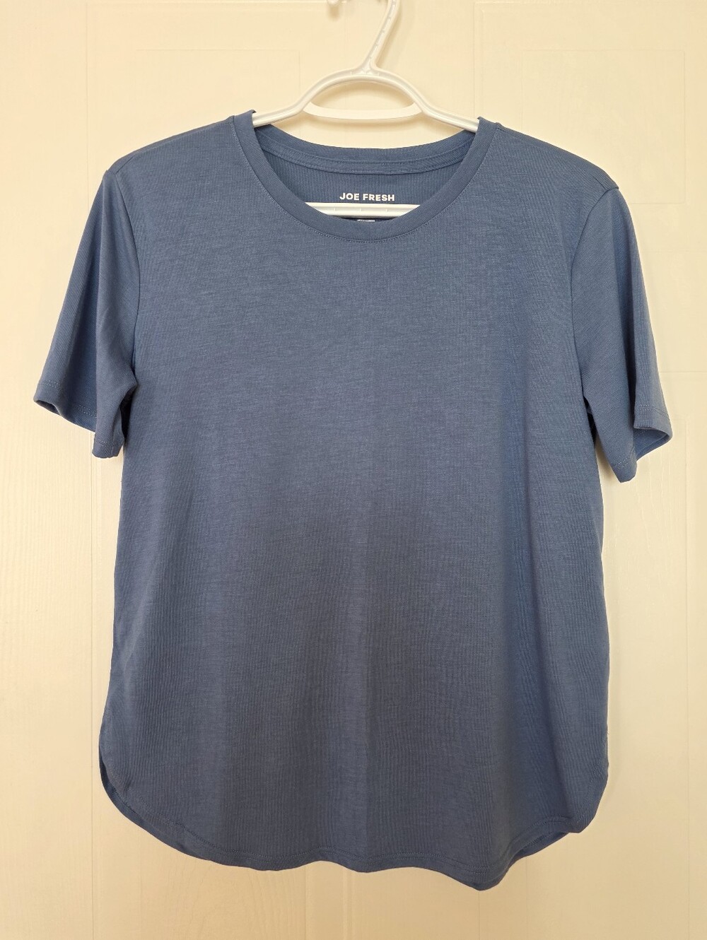 Joe Fresh Short Sleeve Crew Neck Tee Shirt, Slate Blue, XS